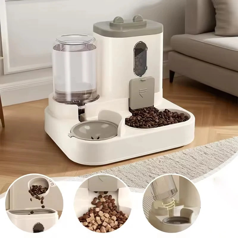 Comedero con Dispensador de Agua Automático para Mascotas