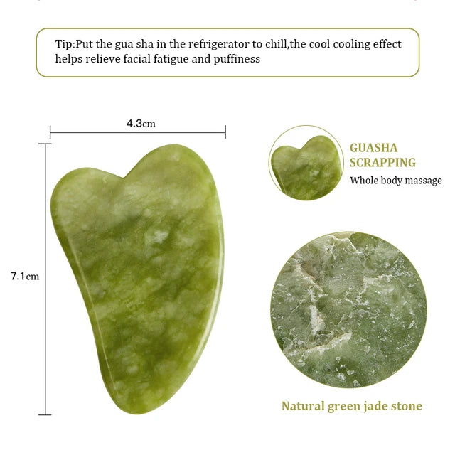 Rodillo Facial y Gua Sha de Piedra