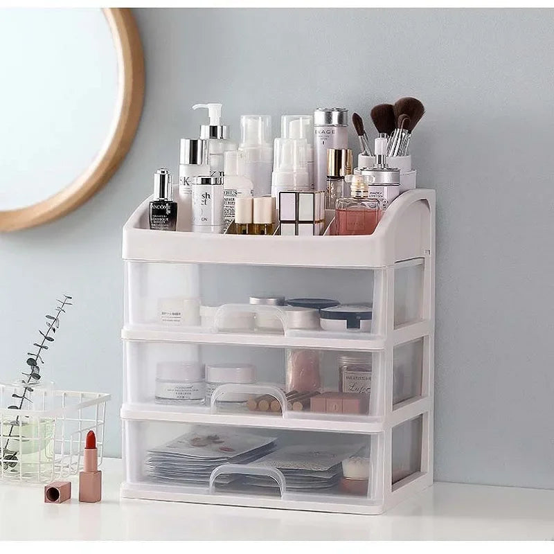 Organizador Transparente de Maquillaje con Cajones