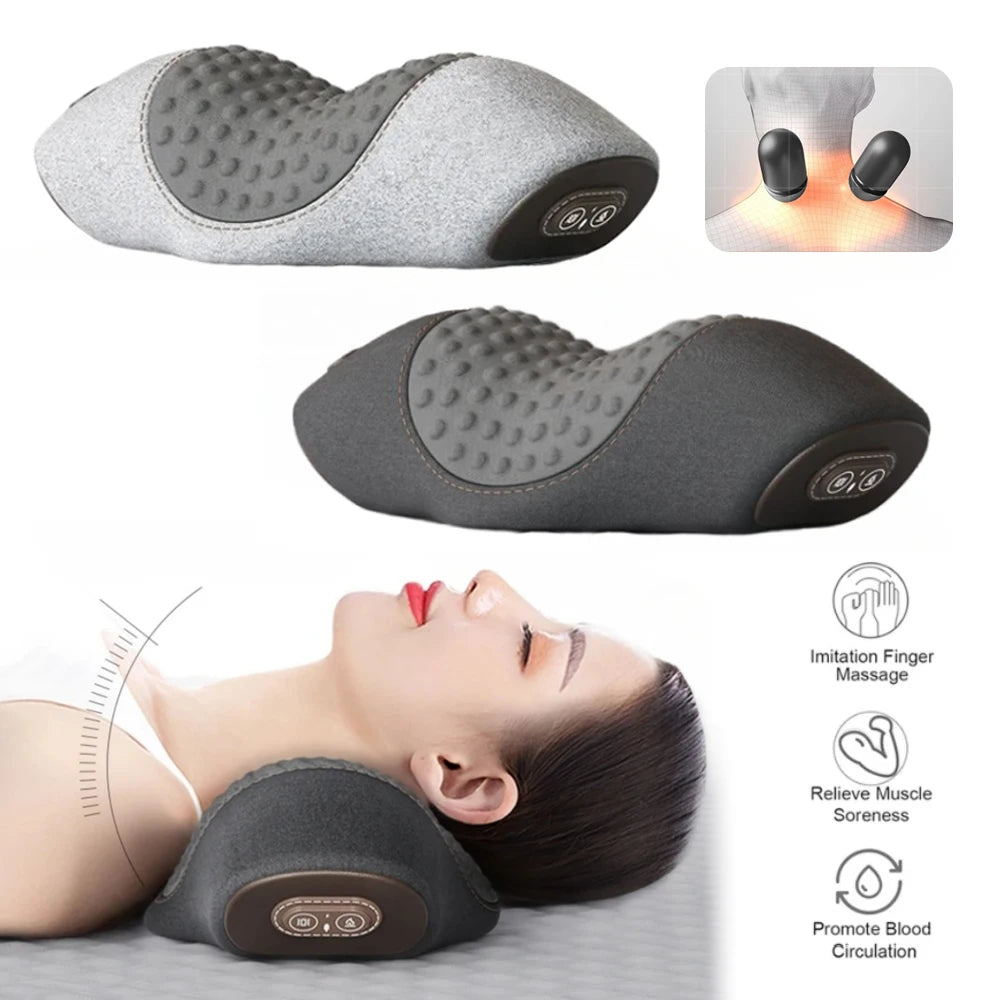 Almohada Cervical Eléctrica con Calor y Masaje