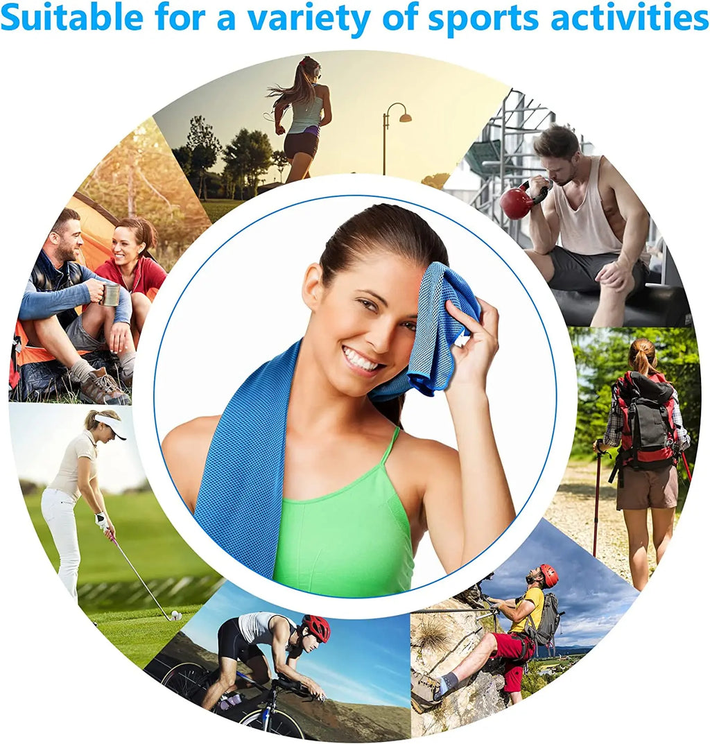 Pack de 4 Toallas Refrescantes para Deporte y Gimnasio