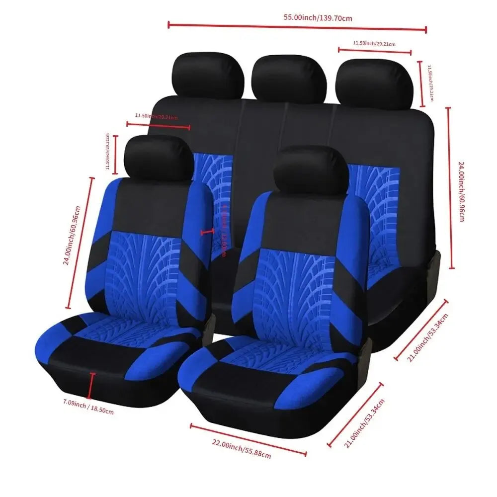 Juego de Fundas de Asiento para Coche (Delantero y Trasero)