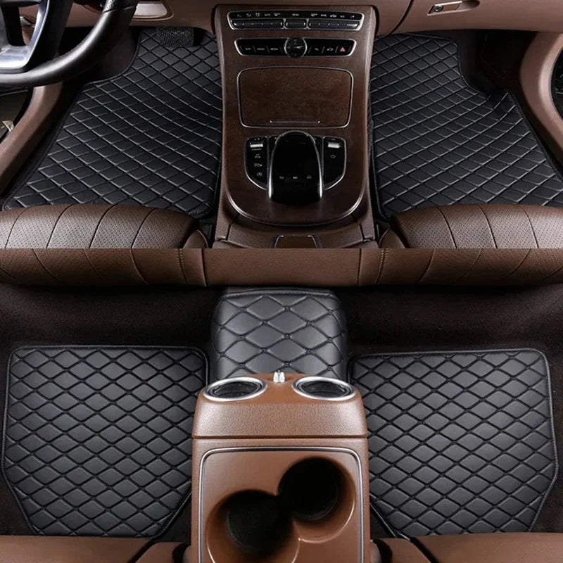 Juego de 5 Alfombrillas de Cuero PU para Coche