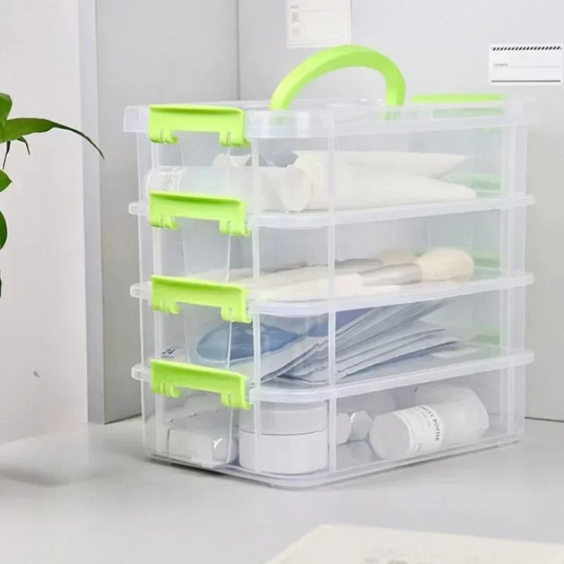 Caja Transparente Apilable de 4 Niveles