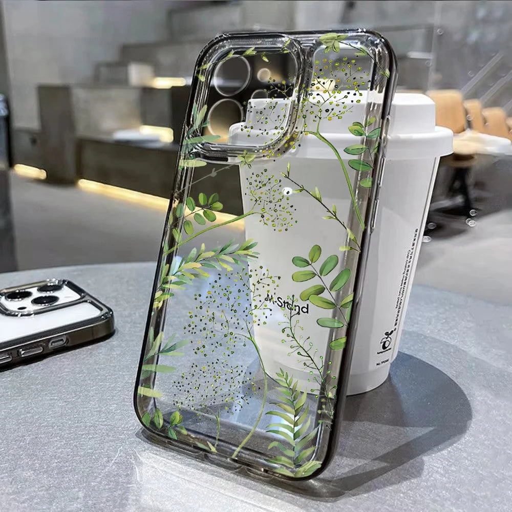 Funda Floral Transparente para iPhone
