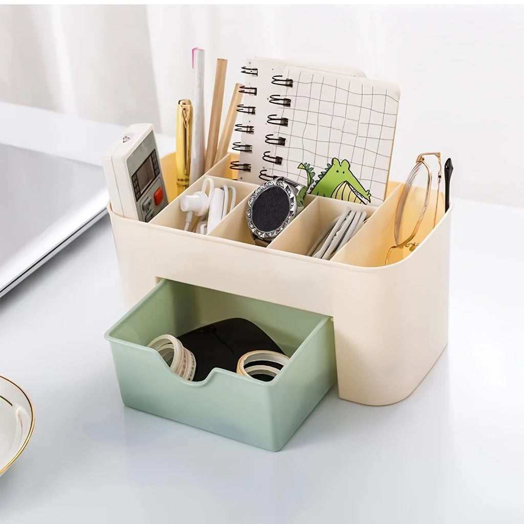 Organizador de Maquillaje con Cajón y 6 Compartimentos