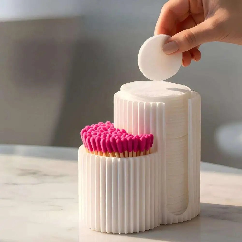 Organizador con Tapa para Bastoncillos de Algodón