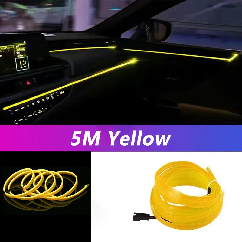 Tira de Luces LED Neón para Interior de Coche (5M)