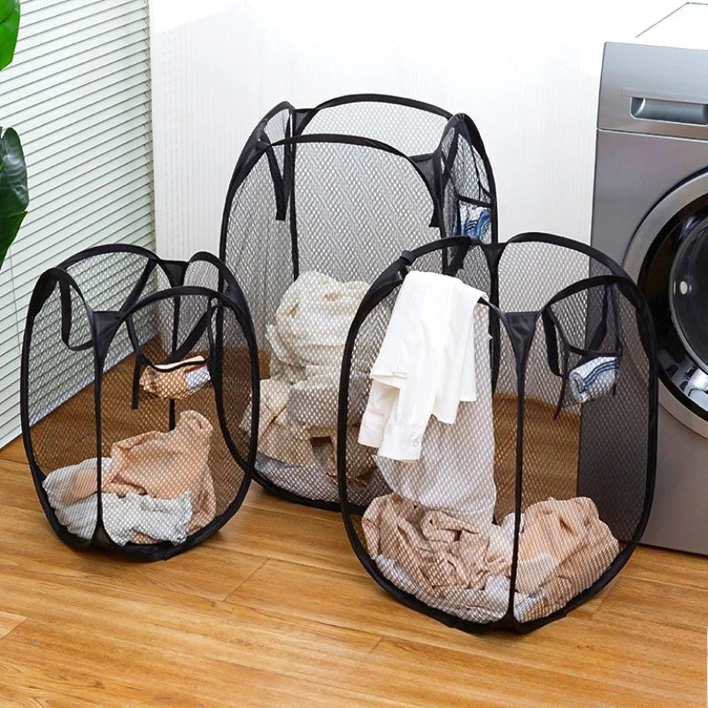 Cesto Plegable de Malla para Ropa Sucia