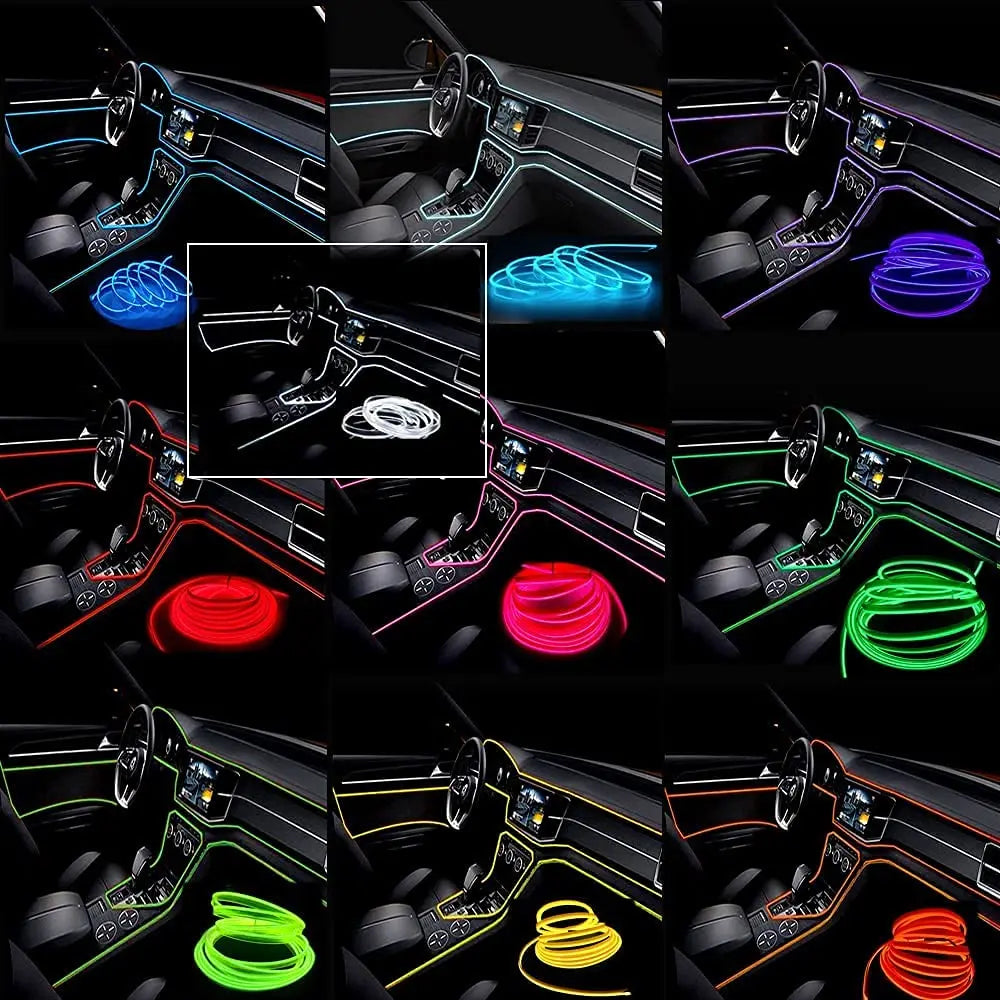 Tira de Luces LED Neón para Interior de Coche (5M)