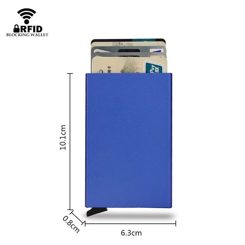 Tarjetero Metálico Compacto con Protección RFID