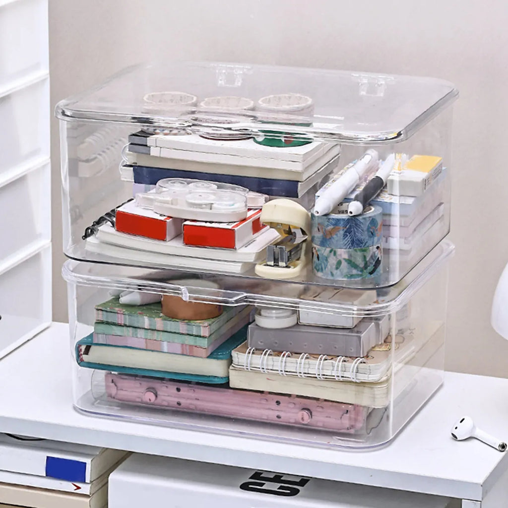Caja Apilable con Tapa Abatible