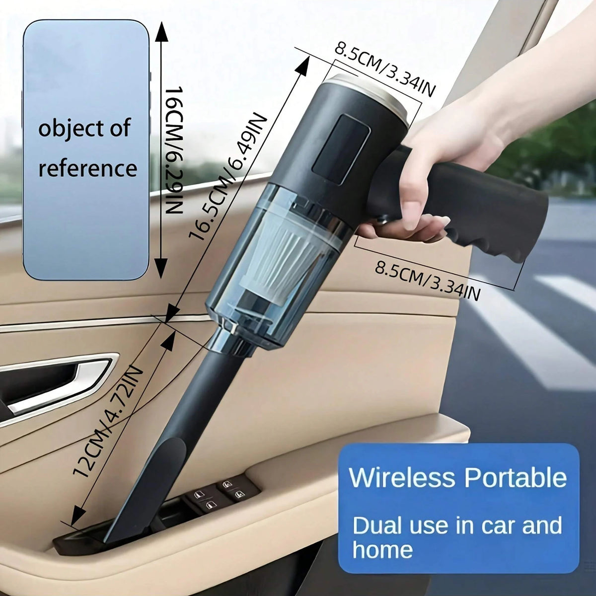 Aspirador Portátil 3 en 1 para Coche con Carga USB