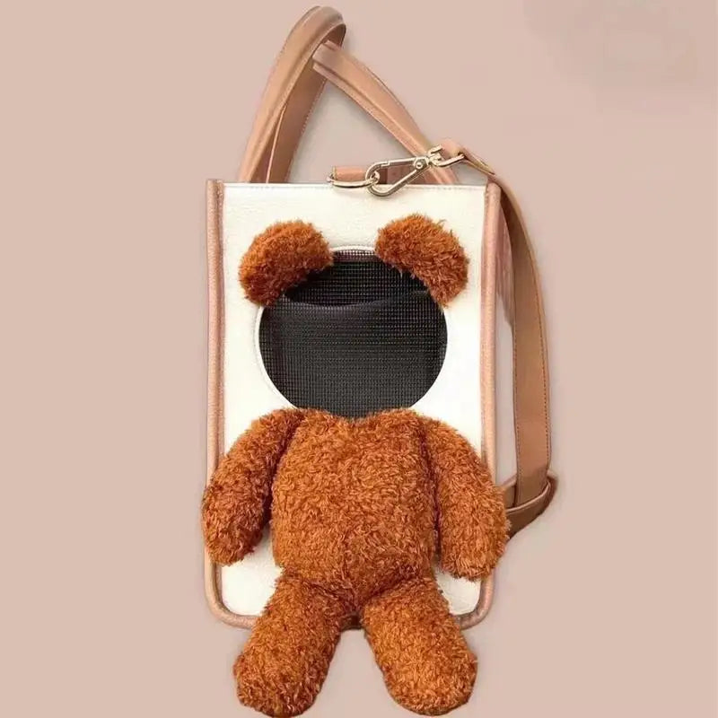 Bolsa de Transporte de Cuero PU para Mascotas Pequeñas