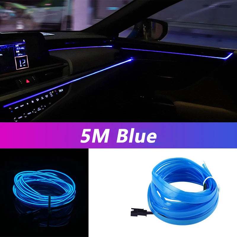 Tira de Luces LED Neón para Interior de Coche (5M)