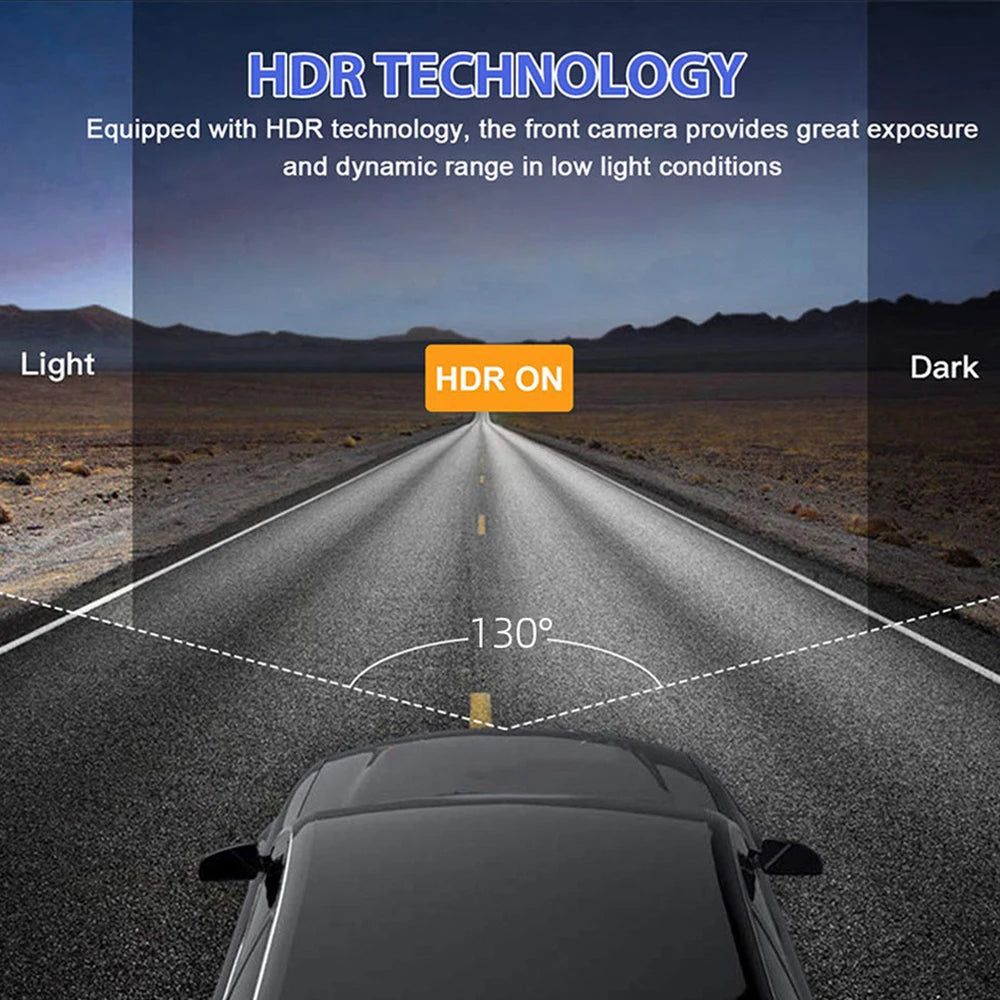 Dashcam 1080p de 3 Cámaras con Visión Nocturna IR