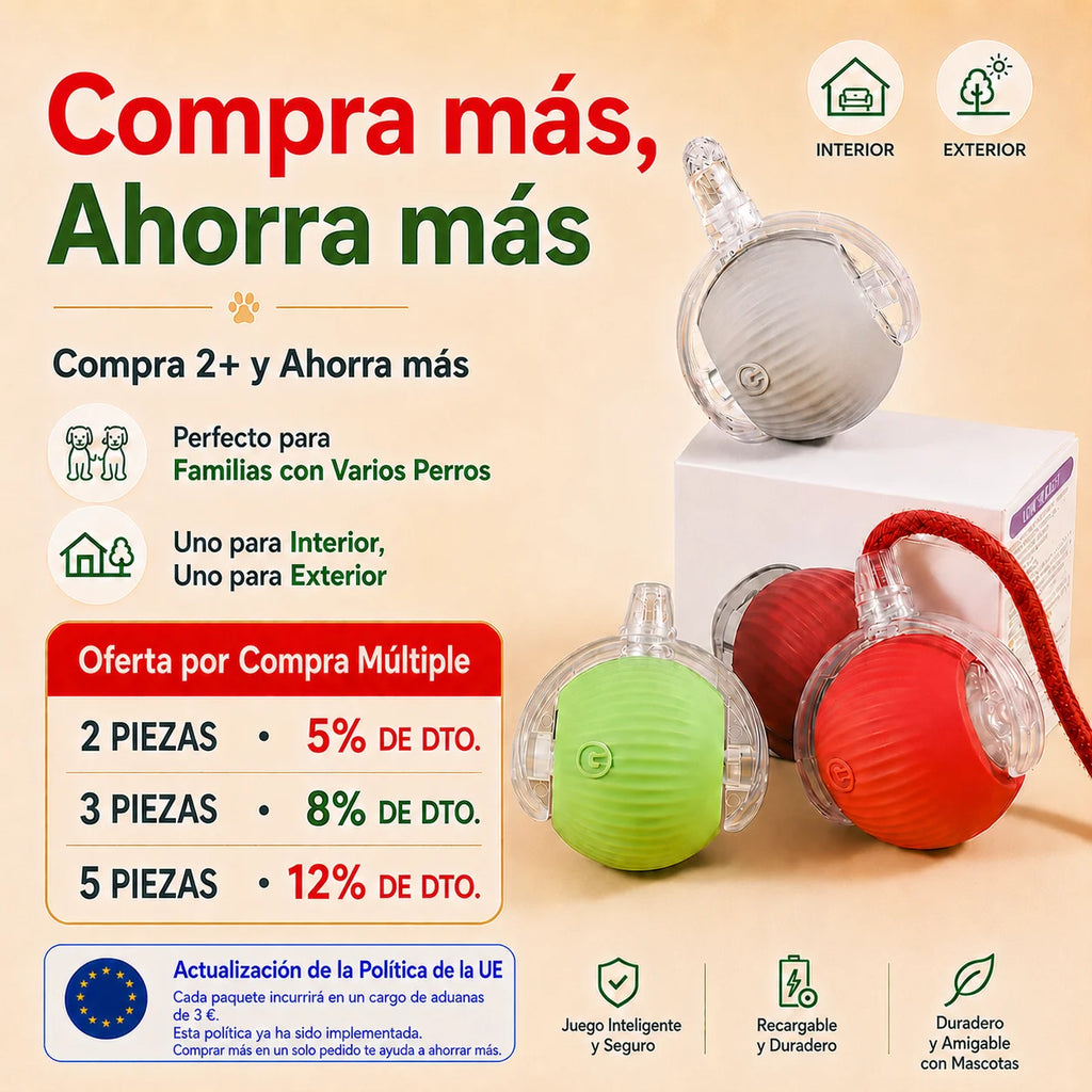 Pelota Automática Recargable para Gatos