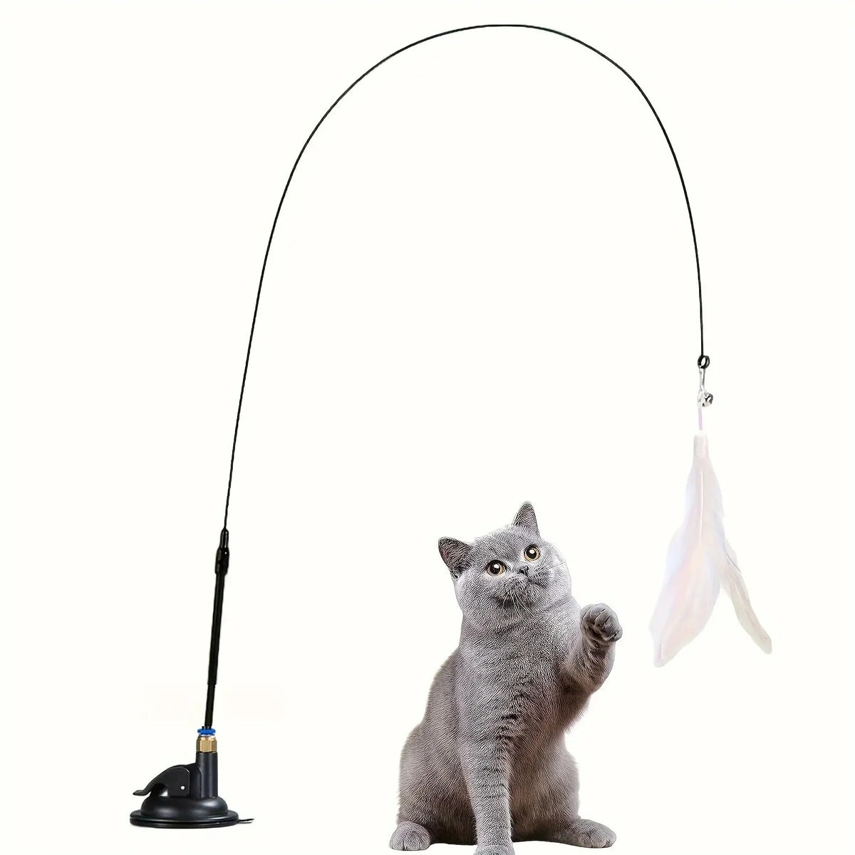Juguete Interactivo de Varita con Plumas para Gatos