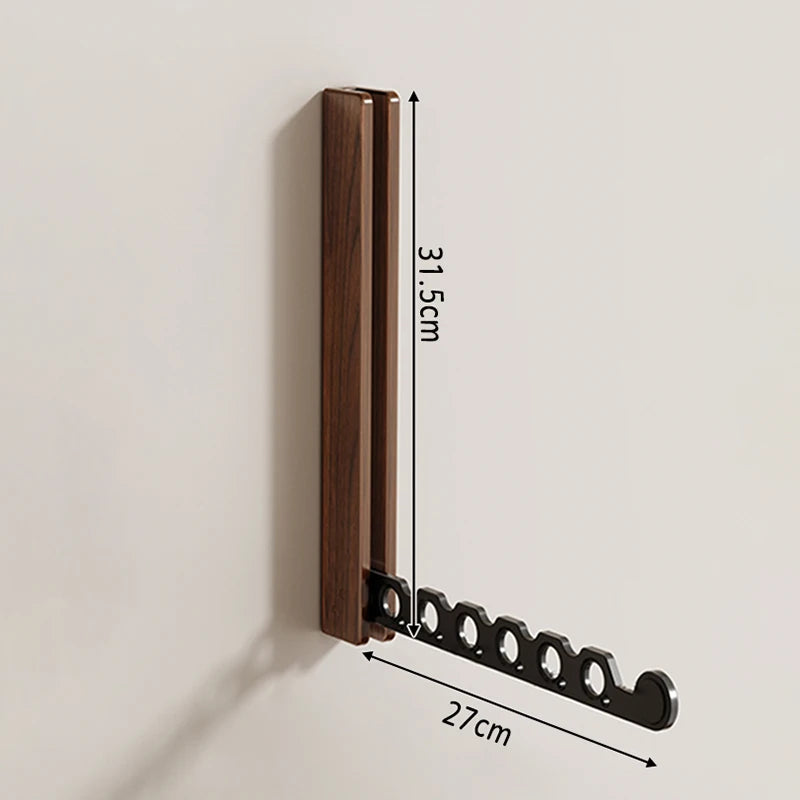 Perchero Plegable de Madera para Pared