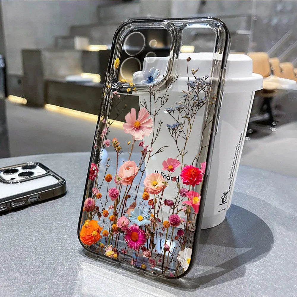 Funda Floral Transparente para iPhone