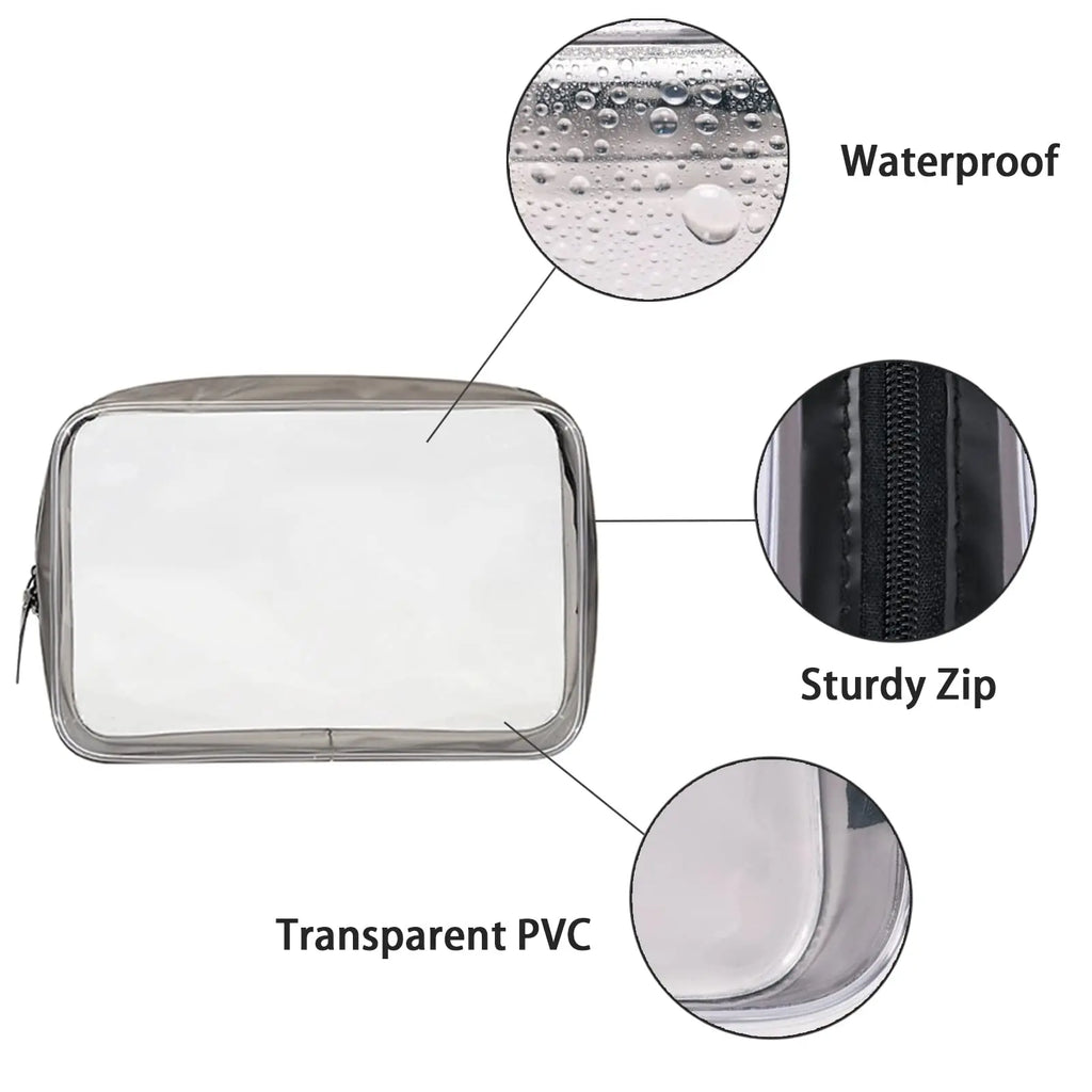 Neceser Transparente para Maquillaje y Viaje