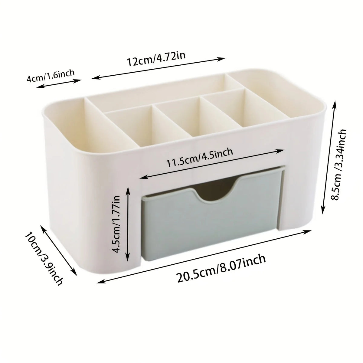 Organizador de Maquillaje con Cajón y 6 Compartimentos