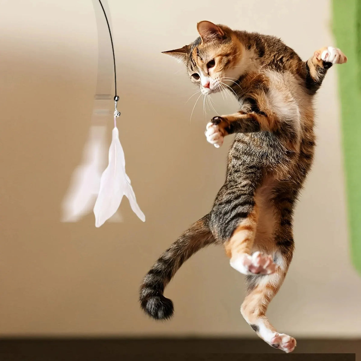 Juguete Interactivo de Varita con Plumas para Gatos