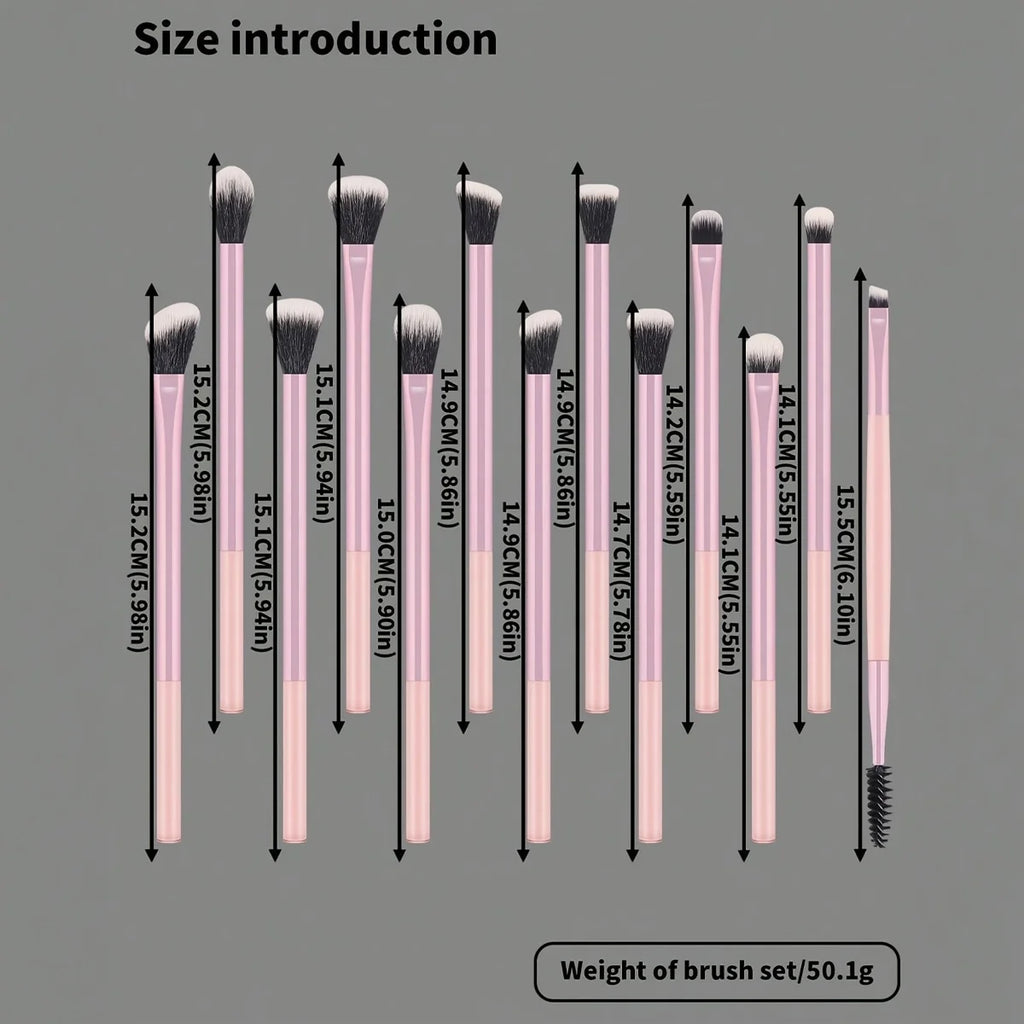 Set de 13 Brochas de Maquillaje para Rostro y Ojos