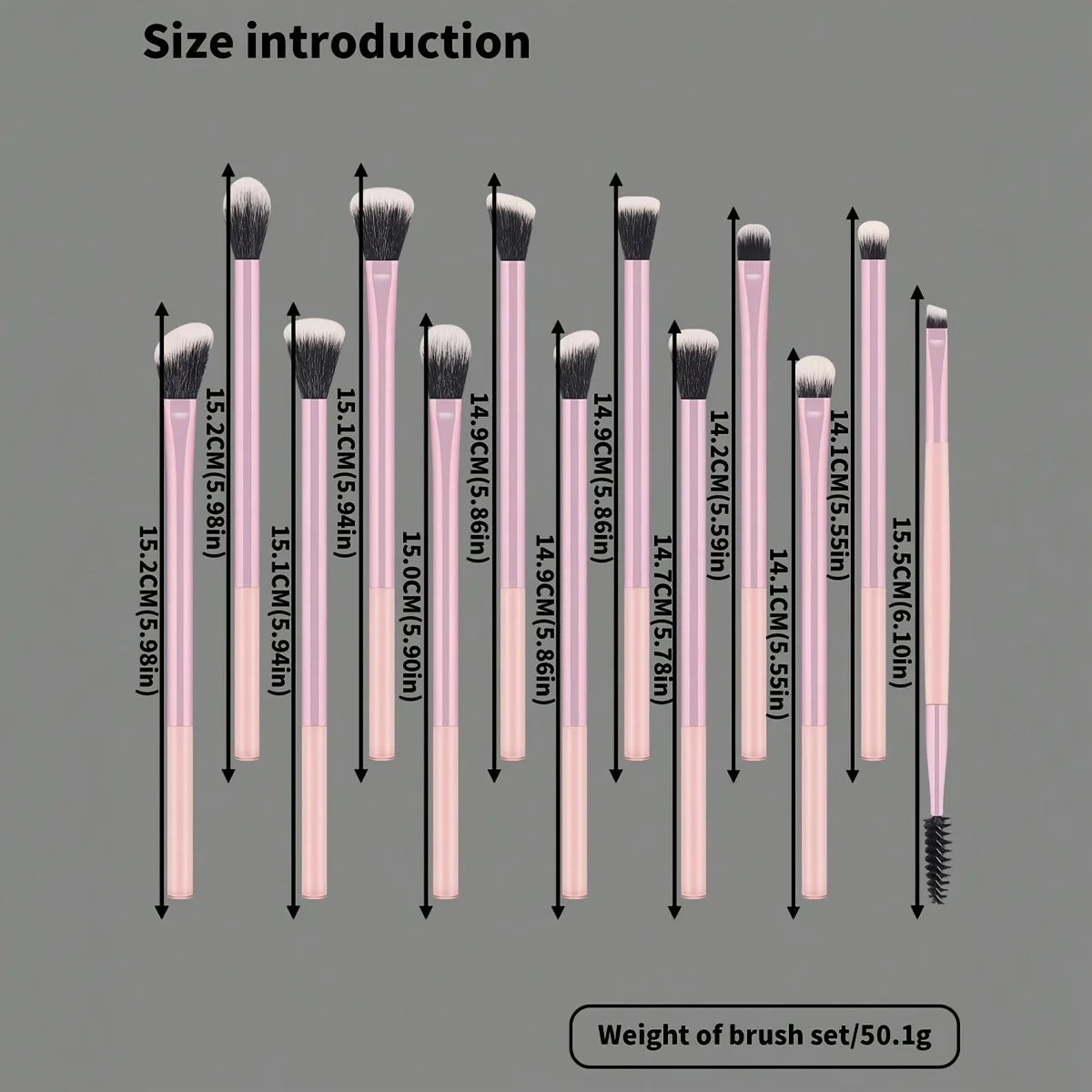 Set de 13 Brochas de Maquillaje para Rostro y Ojos