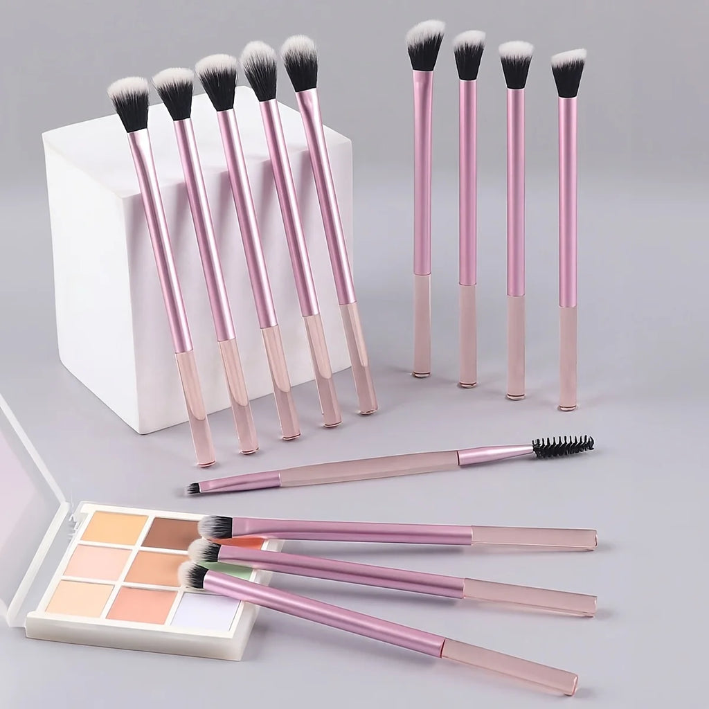Set de 13 Brochas de Maquillaje para Rostro y Ojos
