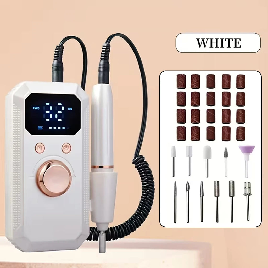 Lima Eléctrica Recargable para Manicura y Pedicura