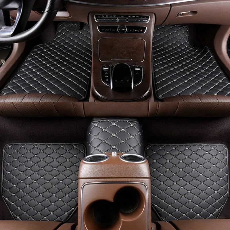 Juego de 5 Alfombrillas de Cuero PU para Coche
