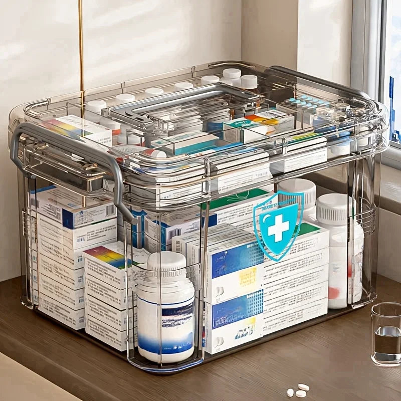 Caja Organizadora Transparente con Asa