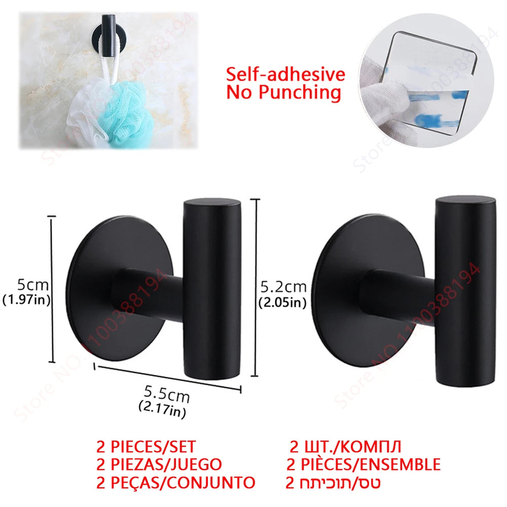 Portarrollos Adhesivo de Acero para Baño y Cocina