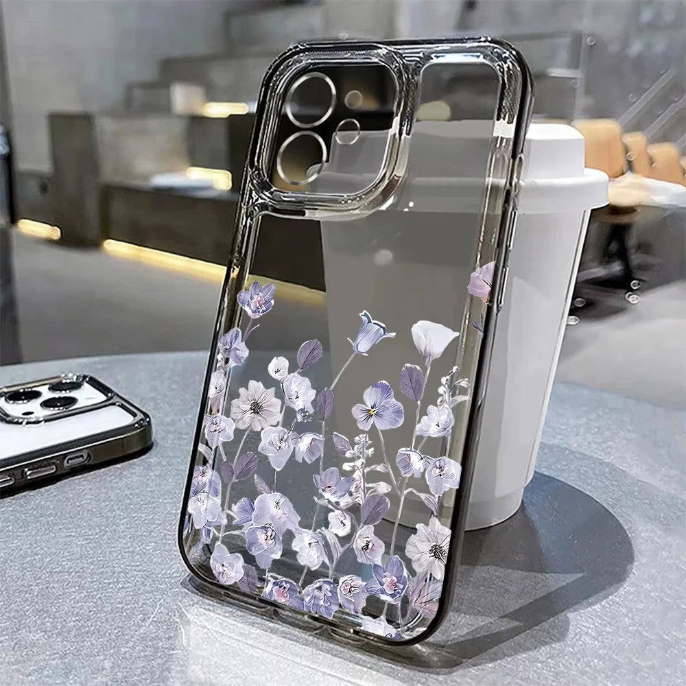 Funda Floral Transparente para iPhone