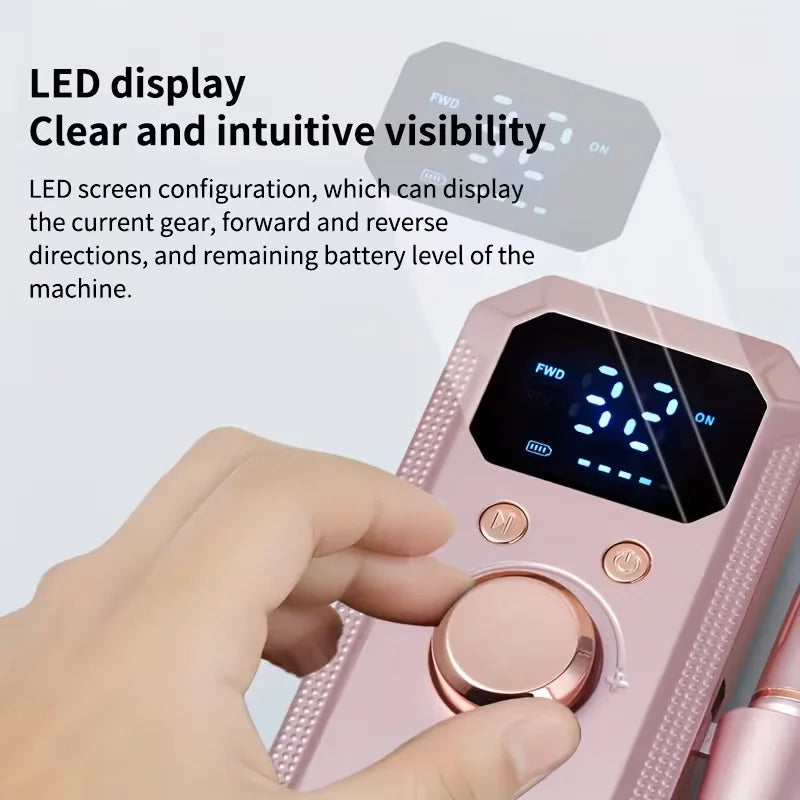 Lima Eléctrica Recargable para Manicura y Pedicura