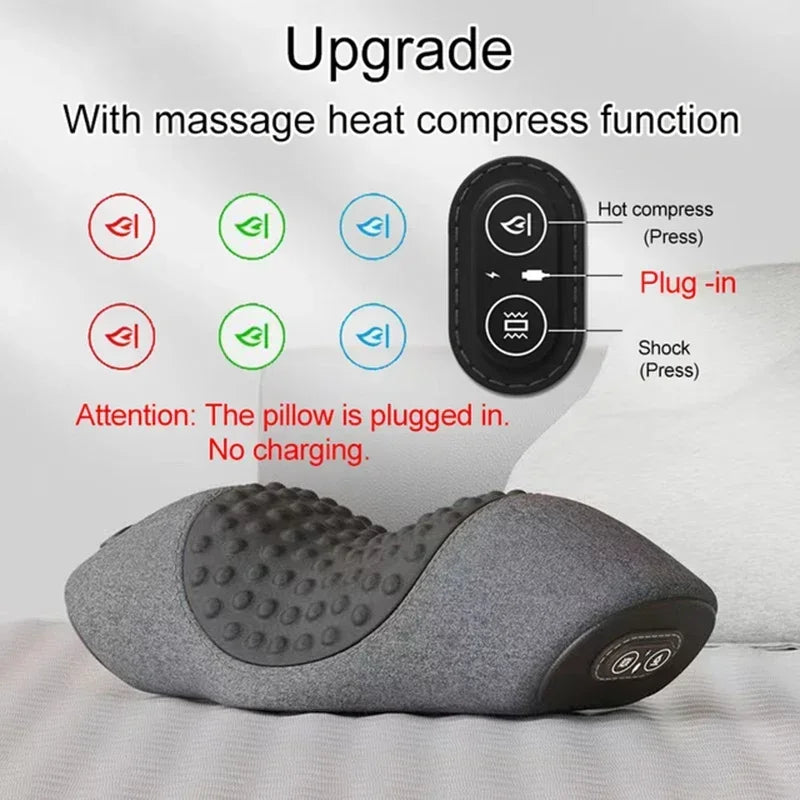Almohada Cervical Eléctrica con Calor y Masaje