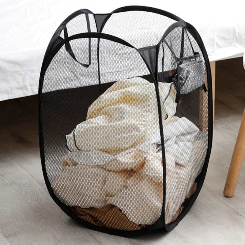 Cesto Plegable de Malla para Ropa Sucia