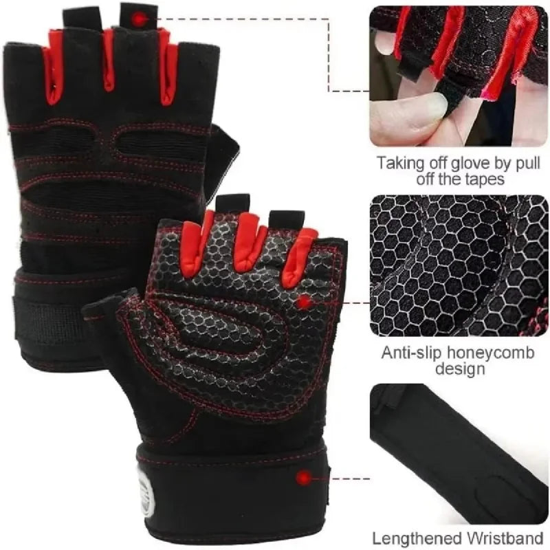 Guantes de Gimnasio con Sujeción de Muñeca
