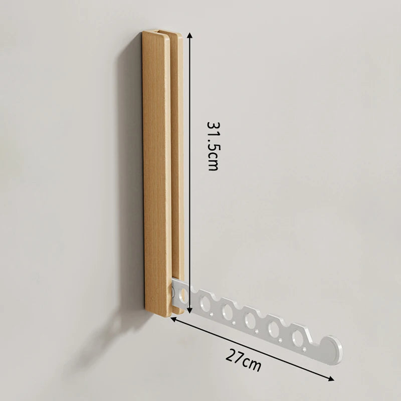 Perchero Plegable de Madera para Pared