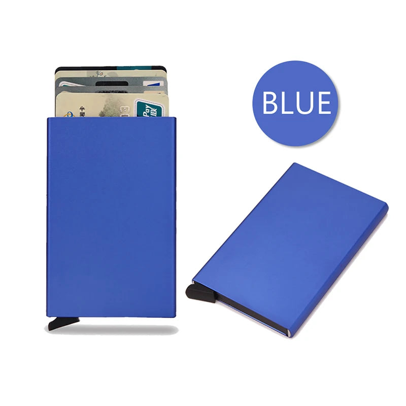 Tarjetero Metálico Compacto con Protección RFID