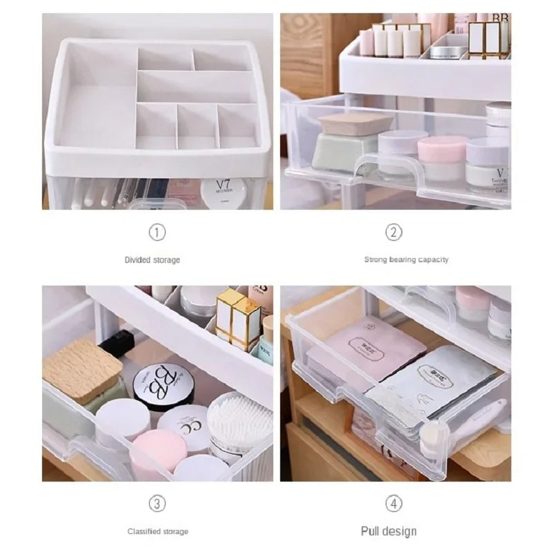 Organizador Transparente de Maquillaje con Cajones