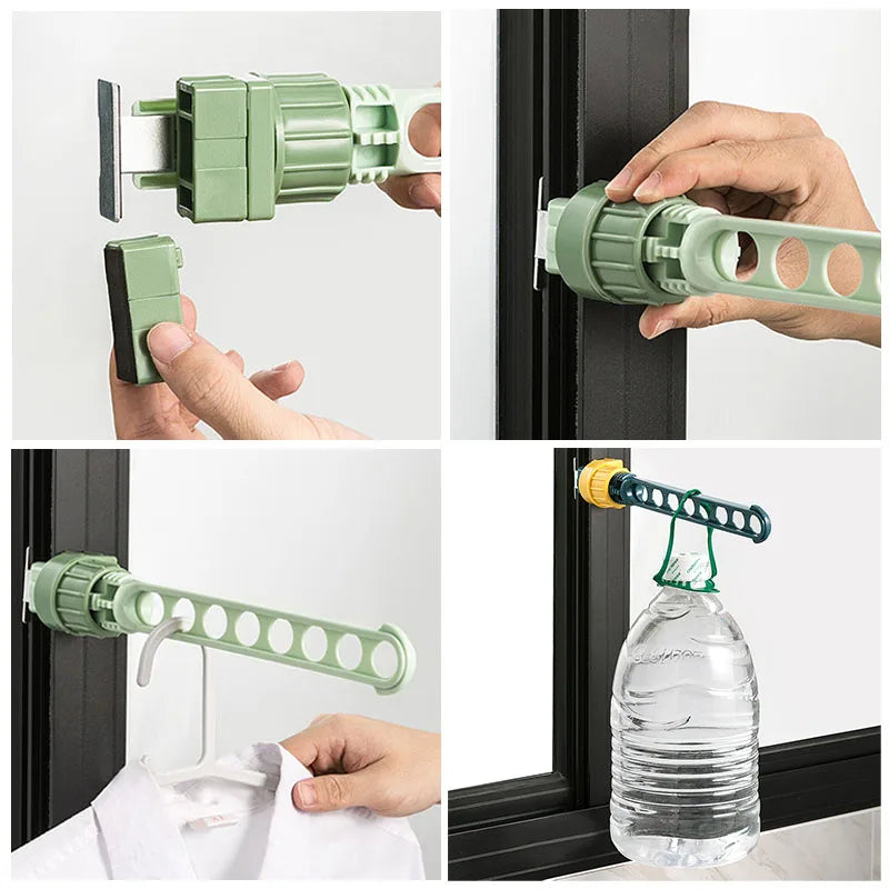 Percha Portátil para Ventana con 8 Orificios