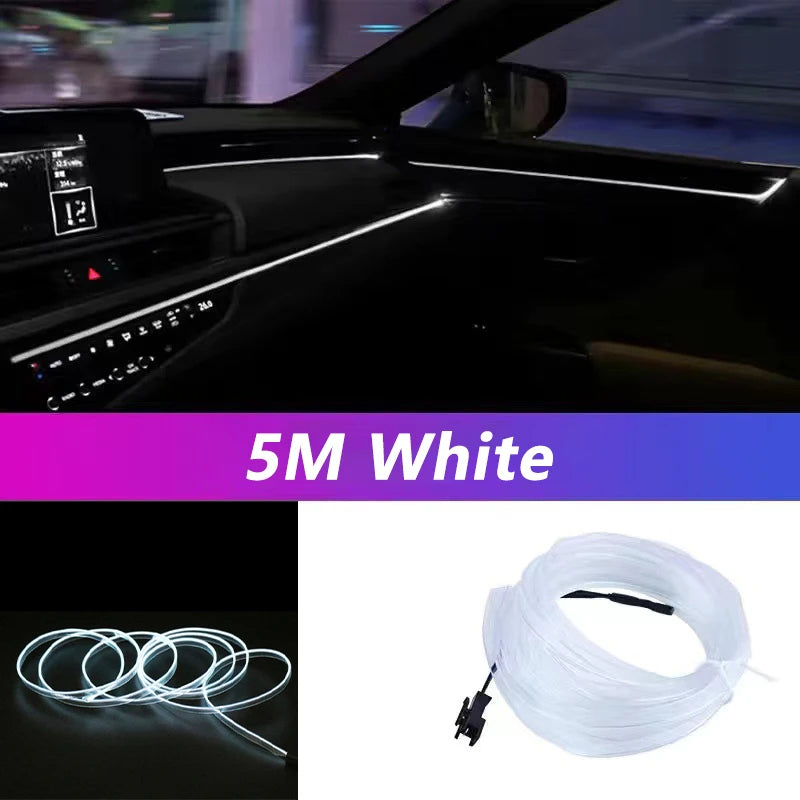 Tira de Luces LED Neón para Interior de Coche (5M)