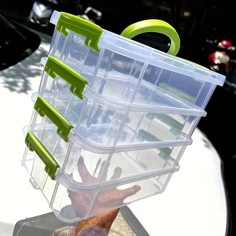Caja Transparente Apilable de 4 Niveles