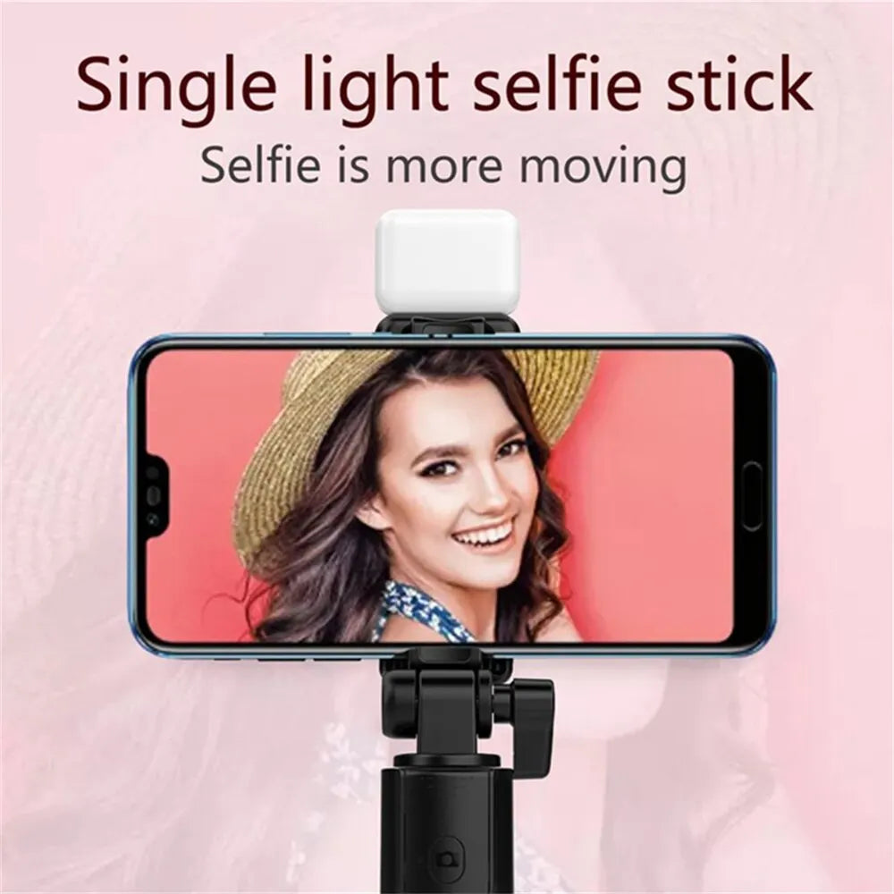 Palo de Selfie con Trípode Bluetooth y Luz LED