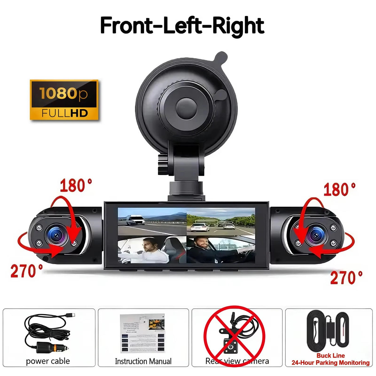 Dashcam de 3 o 4 Cámaras con Visión Nocturna