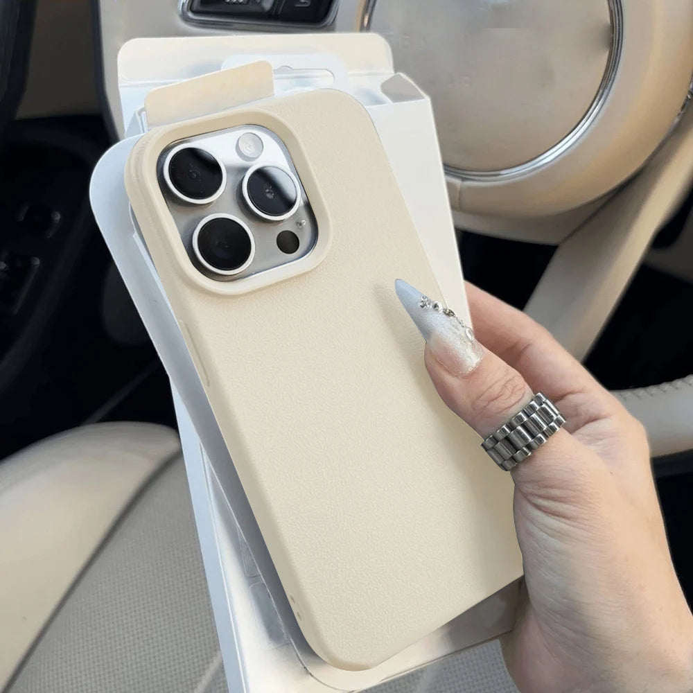 Funda de Cuero Antigolpes para iPhone