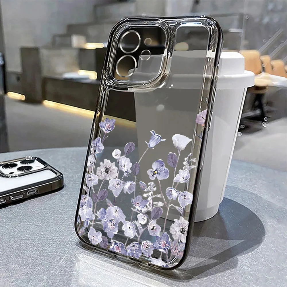 Funda Floral Transparente para iPhone