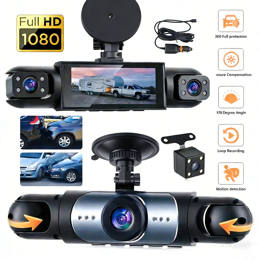 Dashcam de 3 o 4 Cámaras con Visión Nocturna